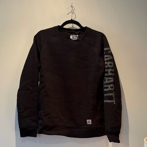 Carhartt Black Crewneck Sweatshirt with Sleeve Logo